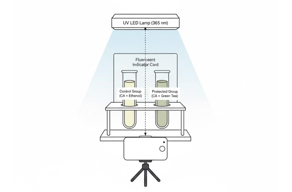 Low-cost colorimetric measurement apparatus with UV illumination